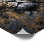 Leeuwenkoning - Abstracte schilderkunst met wilde  Poster (Hoek)