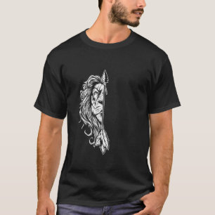 Leeuwenkoning man liefde wild dier Natuur leeuwin T-shirt