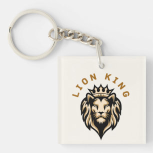Leeuwenkoning Metalen Sleutelhanger