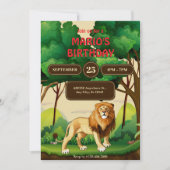 Leeuwenkoning van het oerwoud kaart (Voorkant)