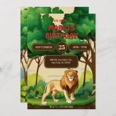 Leeuwenkoning van het oerwoud kaart (Voorkant / Achterkant)