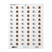 Leeuwenkoning van het oerwoud Realistische manneli Etiket (Full Sheet)