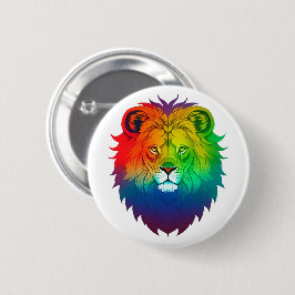 Leeuwenkop Gay Pride Ronde Button 5,7 Cm