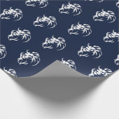 Leeuwenkop, marineblauw cadeaupapier (Hoek)