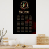 Leeuwenkopportret in Mandala Lijst Poster (Keuken)