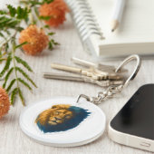 Leeuwenkunstwerk - Bicolor Sleutelhanger (Voorkant Rechts)