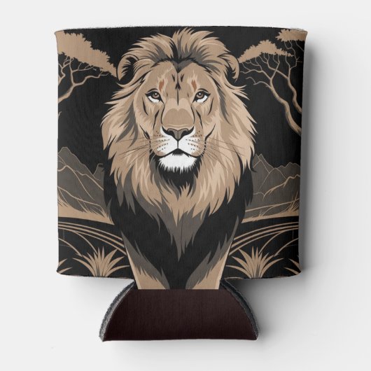 Leeuwenportret Blikjeskoeler (Voorkant)