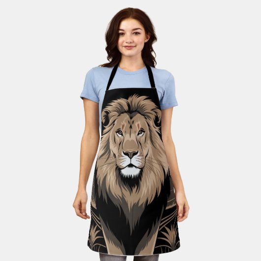  Leeuwenportret Schort (Gedragen)