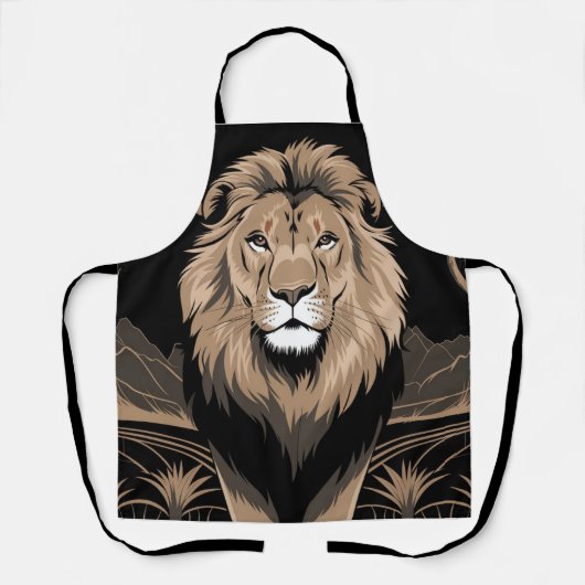  Leeuwenportret Schort (Voorkant)