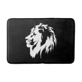 Leeuwenportret (wit) badmat