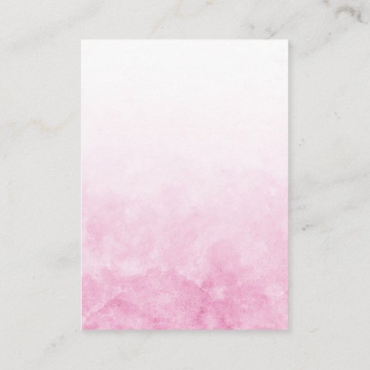 Leeuwenroze meisje Diaper omhullingskaart Raffle Informatiekaartje (Achterkant)