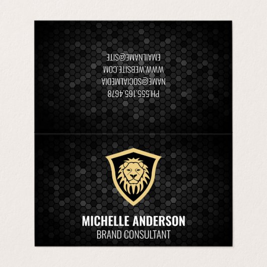 Leeuwenschild Visitekaartjes (Buitenkant ongevouwen)