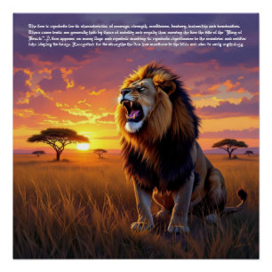 Leeuwensymboliek Perfect Poster