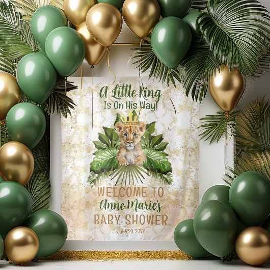 Leeuwenwelp Een Kleine Koning Komt Achter De Water Wandkleed