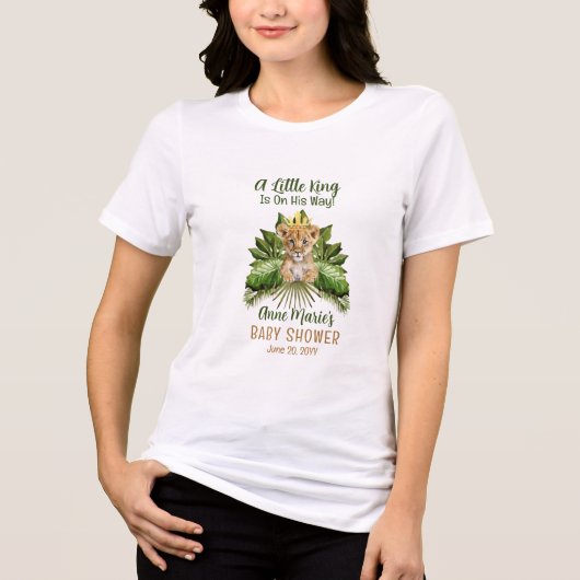 Leeuwenwelpje Een koningsje is op weg naar het Bab Tri-Blend Shirt (Voorkant)