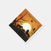 Leeuwfamilie in het zonsondergang in Afrika Servetten (Hoek)