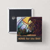 Leeuwfamilie, koning voor de Dag Button (Voorkant /achterkant)