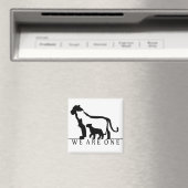 Leeuwfamilie (witte versie) magneet (Insitu (Vaatwasser))