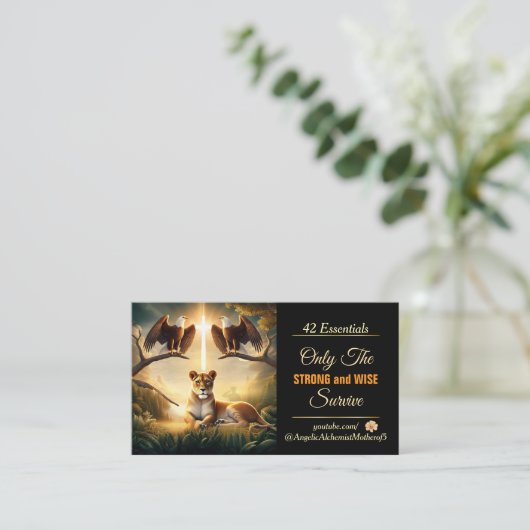 Leeuwin en adelaars sterk Gezegde Visitekaartje (Staand voorkant)