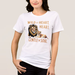 Leeuwin en welp - Wild Motherhood Art Tri-Blend Shirt