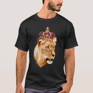 Leeuwin Grote Kat Gekroonde Leeuwin Familie T-shirt