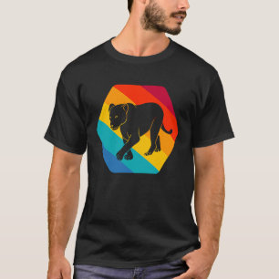 Leeuwin Retro Roofdier Kat Dierenpark Safari Vinta T-shirt