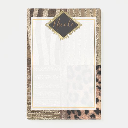 Leeuwin Safari Chic Jungle Glam Moderne Trend Post-it® Notes (Voorkant)