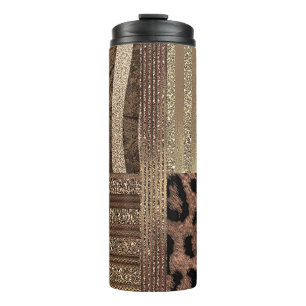 Leeuwin Safari Chic Jungle Goud Modern Glans Thermosbeker