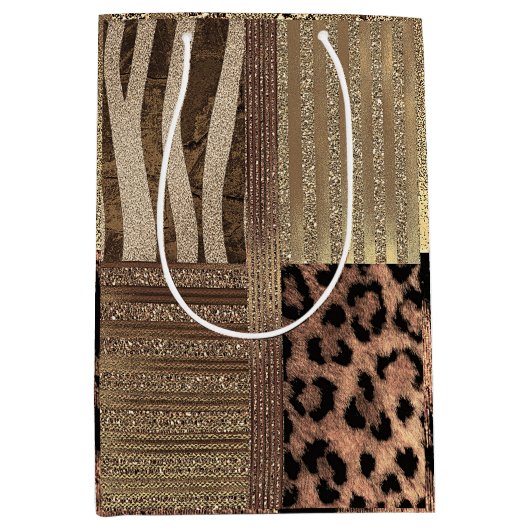 Leeuwin Safari Chic Oerwoud Glam Modern Party Medium Cadeauzakje (Voorkant)