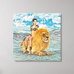 Leeuwinnekas Fantasie Canvas Afdruk