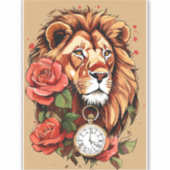 Leeuwinnen Roos Sticker (Voorkant)