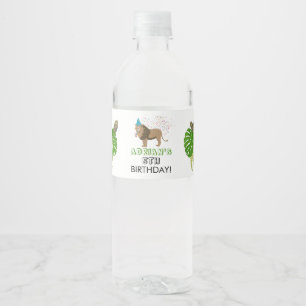 Leeuwse Oerwoud die op zaterdag partij is Waterfles Etiket