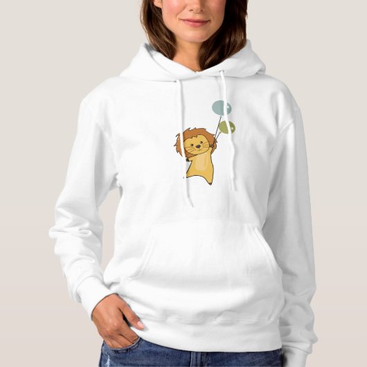Leeuwse staartdieren grote kattenballonnen voor ki hoodie (Voorkant)