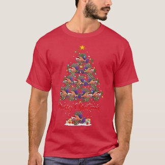 Leeuwse vislende met kerstmannetjes die met de ker t-shirt