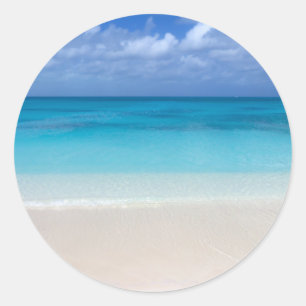 Leeward Beach Foto van Turks- en Caicoseilanden Ronde Sticker