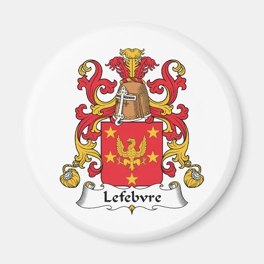 Lefebvre Family Crest Magneet (Voorkant)