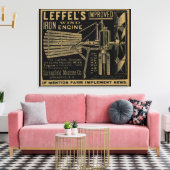 Leffel's Verbeterde IJzerwindmolen 1885 Canvas Afdruk (Insitu (Woonkamer))