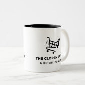 L'Effet Clopen - Logo noir Mug à café à deux tons (Devant droit)