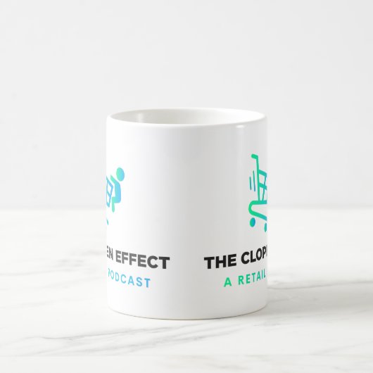 L'Effet Clopen - Logo noir Mug à café à deux tons (Centre)