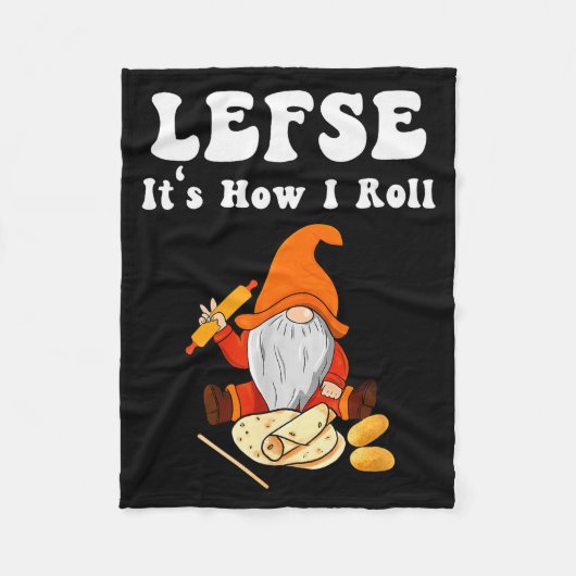 Lefse It's How I Roll Christmas Fleece Deken (Voorkant)