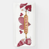 Lefse Making Party Vakantie Feest Spandoek (Verticaal)