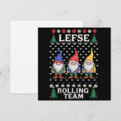 Lefse Rollend Team Kerst Bakken Gnome Kerstmis  Feestdagenkaart (Voorkant / Achterkant)