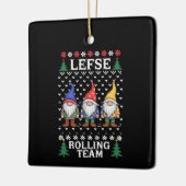Lefse Rolling Team Christmas Baking Gnome Xmas Keramisch Ornament (Links)