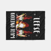 Lefse Rolling Team Gnomes Kerstmis Kind Fleece Deken (Voorkant (Horizontaal))