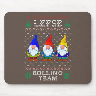 Lefse Rolling Team, Kerstbaking Tomte Gnome Muismat