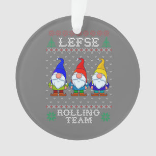 Lefse Rolling Team, Kerstbaking Tomte Gnome Ornament