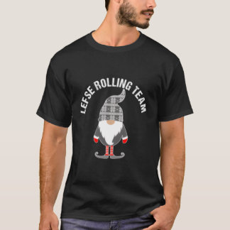 Lefse Rolling Tomte Gnome Scandinavisch T-shirt