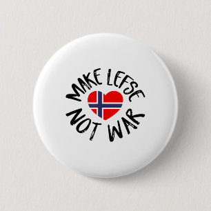 Lefse Shirt Gift Noors Vlag Hart Make Lefse N Ronde Button 5,7 Cm