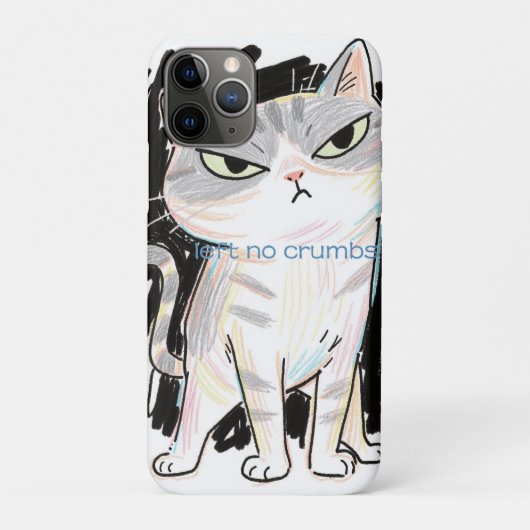 "Left No Crumbs" Cat iPhone 11 Pro Coque (Dos)