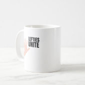 Lefties Unite left Handty Gift Koffiemok (Voorkant links)